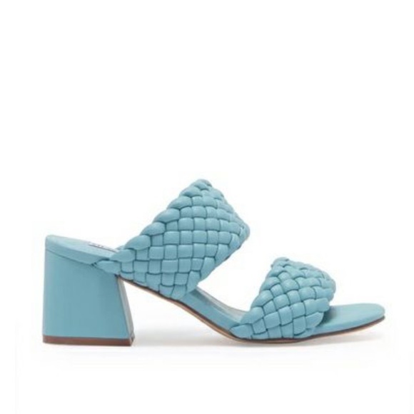 Steve Madden Shoes - Steve Madden Light Blue Braided Block Heel Sandal